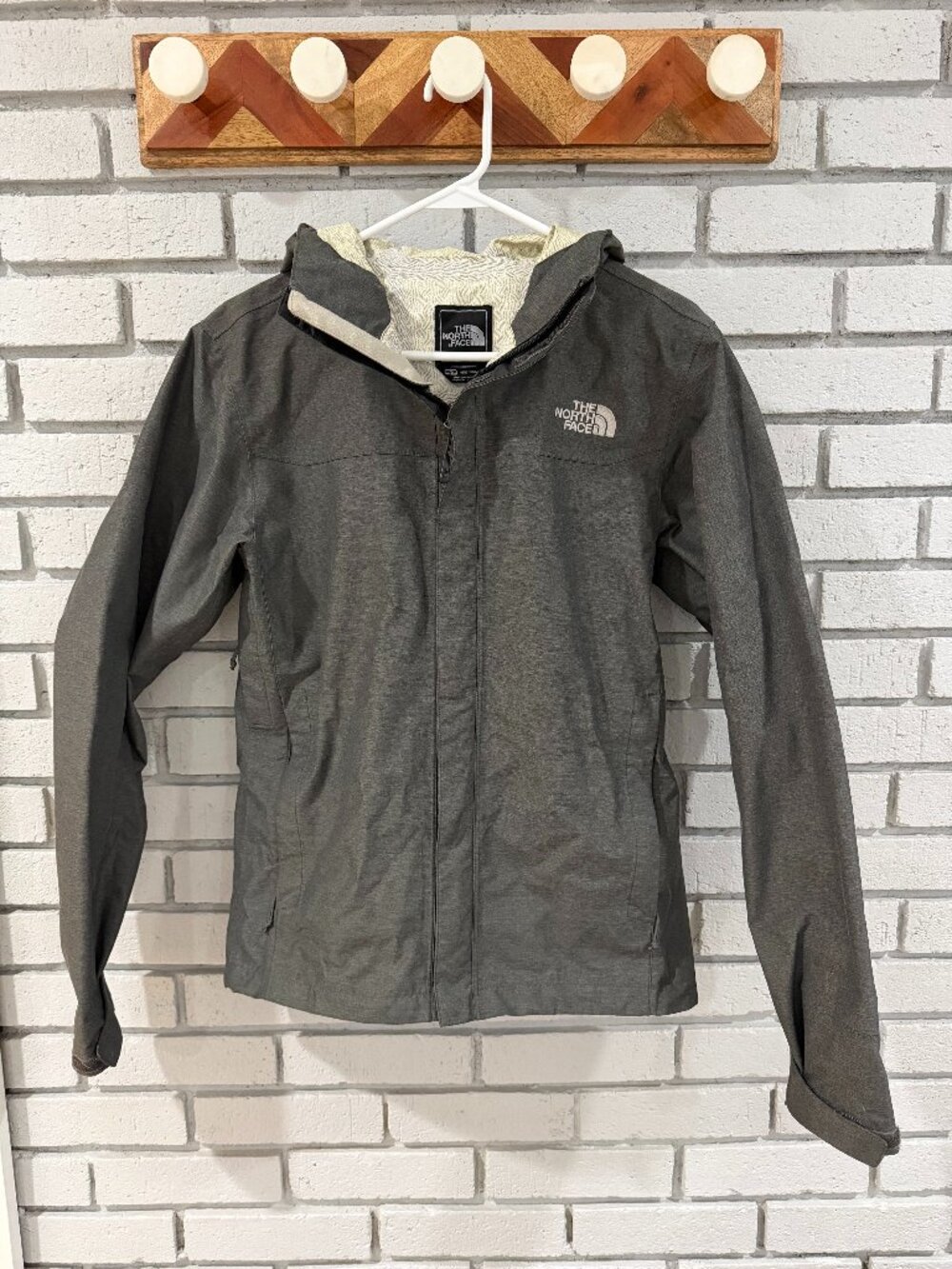 The North Face Rain Jacket Grey Men's Extra Small